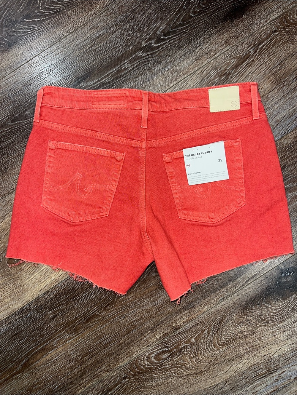 AG Adriano Goldschmied The Hailey Cut-Off Ex-Boyfriend Shorts NWT Size 29